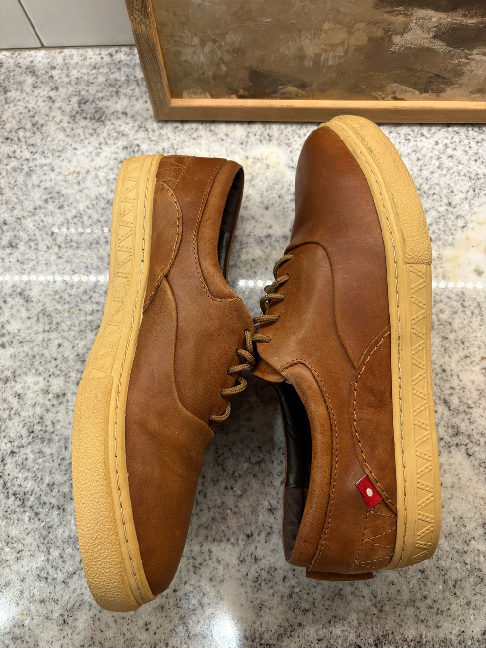 Men's Casual Leather Sneakers in Brown Oliberte size 11.5/ 12 EU 45